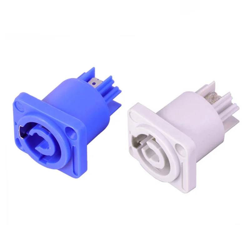 Mixed(50White 50Blue 100 шт./лот 3 Pin power con Панельное крепление NAC3MP-A/B гнездо питания шасси сценический светильник Разъем питания Разъем speakON 20A/250 В - Цвет: Mixed(50White 50Blue