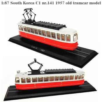 

Special offer 1:87 South Korea C1 nr.141 1957 old tramcar model Alloy chassis