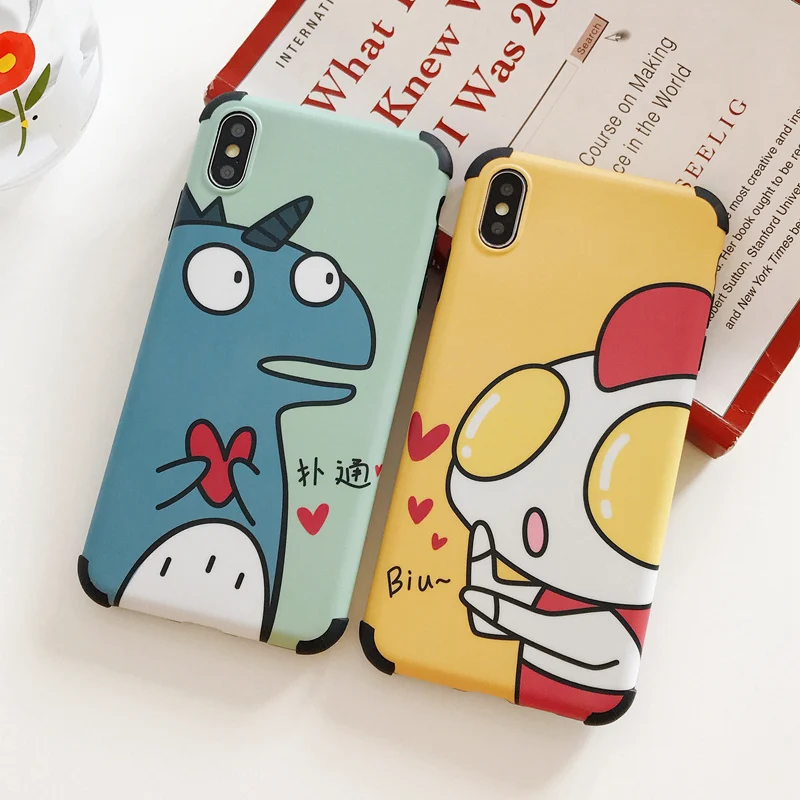 

Funny Cartoon Couples Case For iPhone 11 Pro Max 6 6S 7 8 Plus Anti Knock Phone Case for iPhone XR XS MAX X Soft Matte TPU Cover