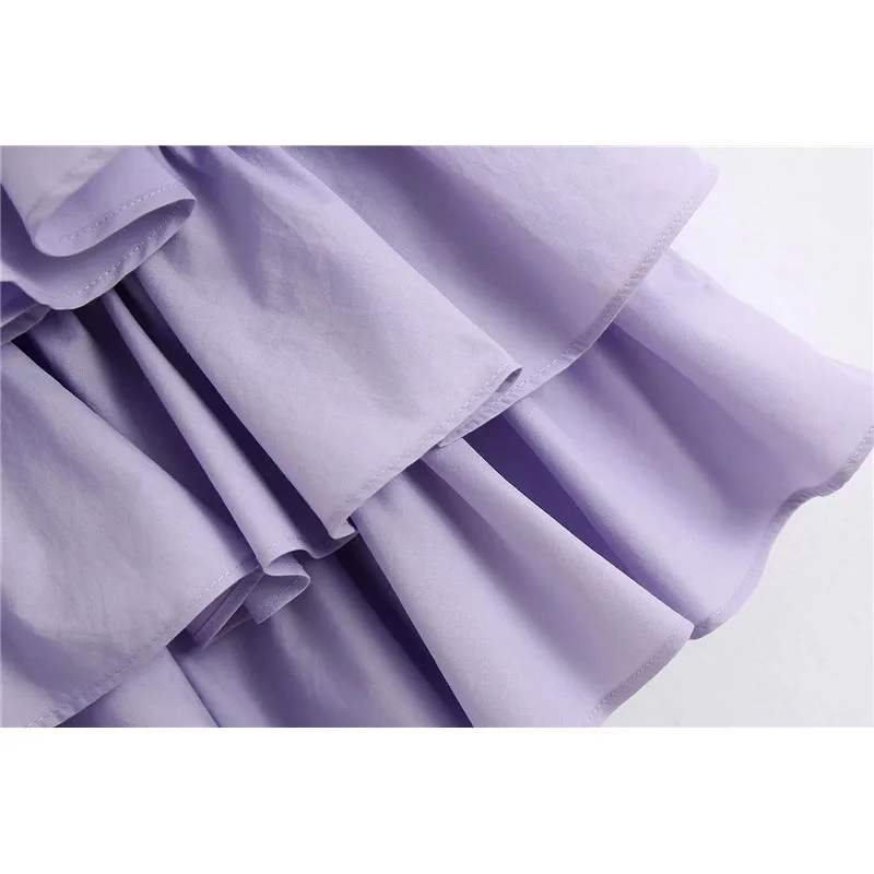 Женская мини юбка с каскадными оборками и поясом повседневная винтажная высокой