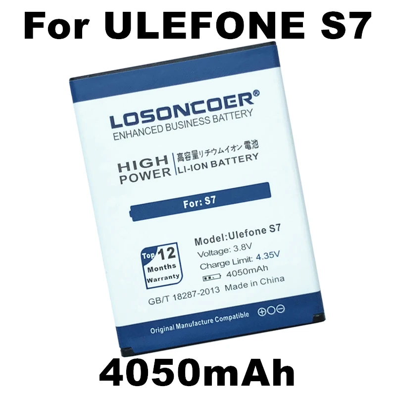 LOSONCOER 4050 мАч S7 для Ulefone S7 MTK6580 5,0 дюймовый аккумулятор для мобильного телефона батарея батареи+ быстрое прибытие