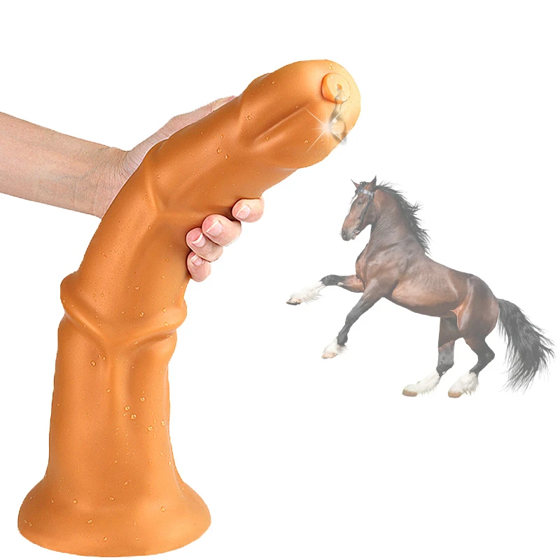 男性と女性のための柔らかい動物のディルド 肛門 巨大な馬のディルド 吸盤付き 大人のおもちゃ ゴールド ブラック Dildos Aliexpress