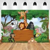 Tropical Jungle Forest Wild Animal Safari Party Newborn Baby Shower 1st Birthday Backdrop Vinyl Custom Photography Background ► Photo 2/6
