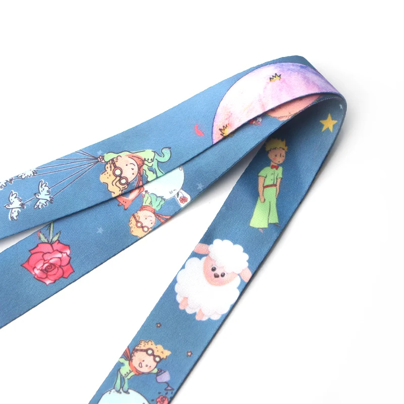 Homegaga prince cartoon diy keychain lanyard webbing ribbon neck strap fabric badge phone holder necklace accessory D1704