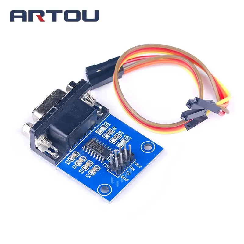 

1pcs MAX3232 RS232 to TTL Serial Port Converter Module DB9 Connector MAX232
