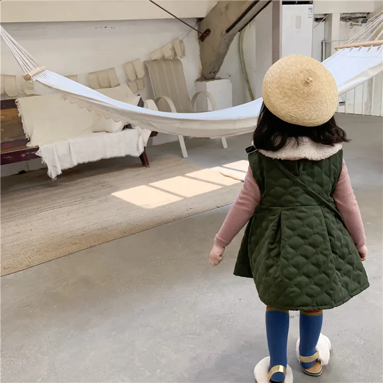 Autumn Winter Baby Girls Vest Dress 1 2 3 4 5 6 Year Kids Clothing Waistcoat for Girls Fashion Korean Toddler Girls Dresses