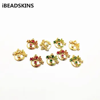 

New arrival! 15x16mm 50pcs Zircon Flower-shape charm/Connectors for Jewelry/Earring Accessories/Earring parts DIY