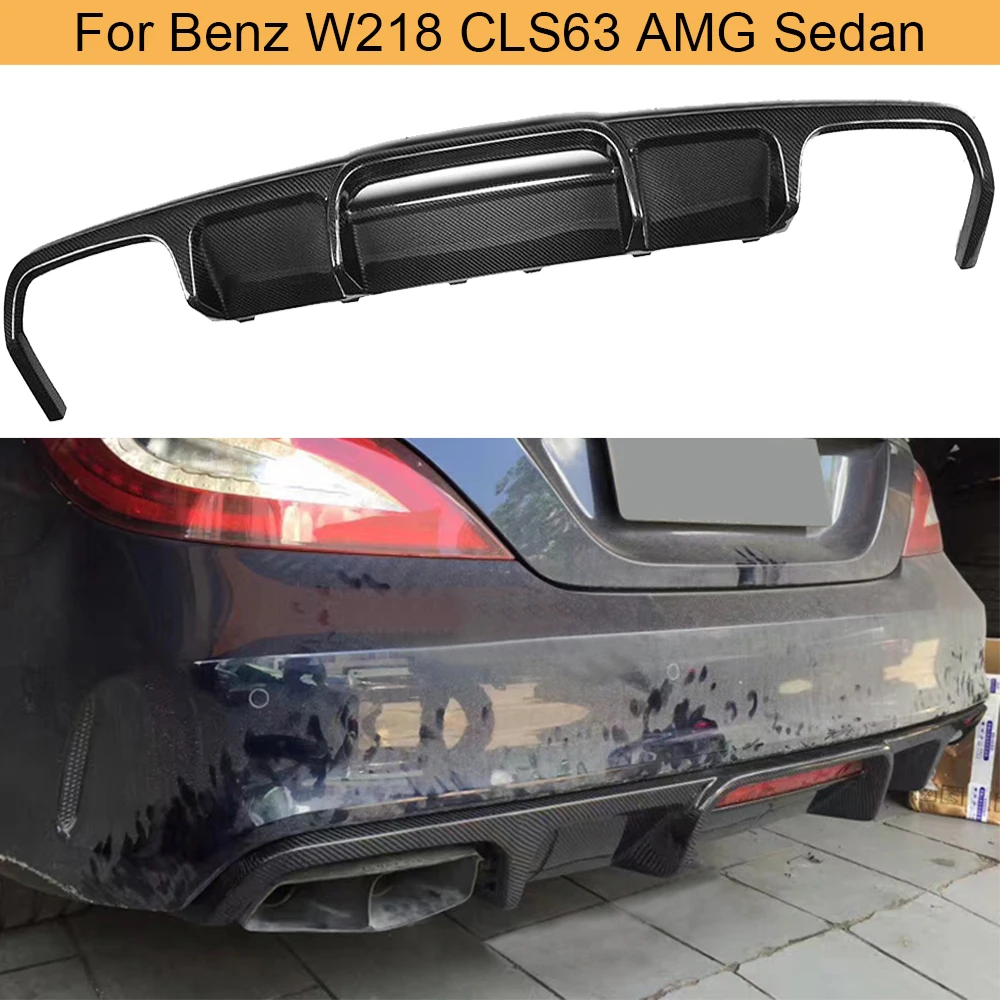 Carbon Fiber Hinten Diffusor Fur Mercedes Benz Cls Klasse W218 Cls63 Amg S Limousine 4 Tur 15 17 Auto Hinten Stossstange Diffusor Lip Spoiler Aliexpress