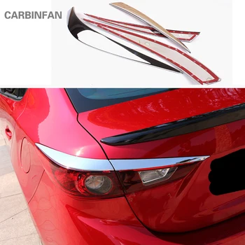 

Car Rear headlight eyebrow Sequins Trim Rear Lamp decorative Cover Trim Sticker for Mazda 3 Axela 2014-2017 Exterior parts P382