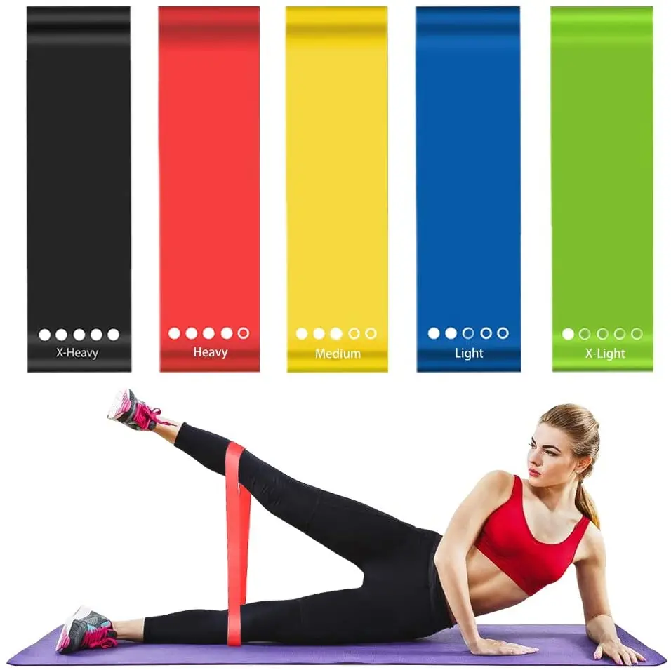 ZOMAKE Exercise Loop Bands Latex Resistance Set for Strength Training Rehab Physical Therapy Home Workout Women | Спорт и