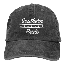 Southern Pride Casquette, Черная мужская и женская джинсовая бейсболка, регулируемая бейсболка для гольфа