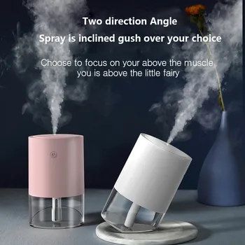 

ELOOLE High Quality Mini Humidifier Diffuser Atomizer Silent Work With Night Light Spray At Different Angles For Car Desktop