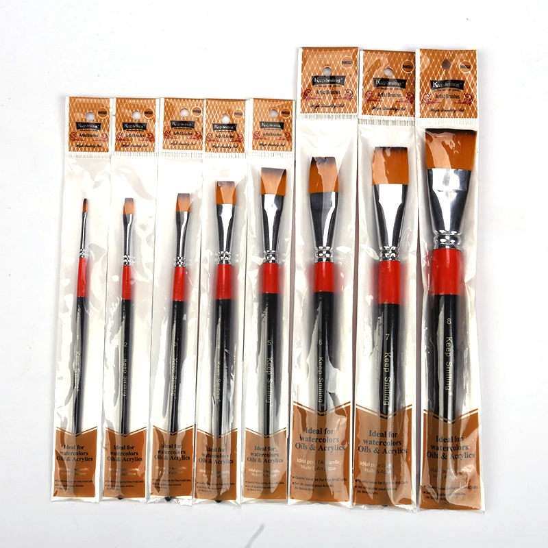 8 Pcs Professional Paint Brushes Different Shape Nylon Hair Artist Painting  Brush For Acrylic Oil Watercolor