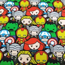 50*148 см Мститель Америка Капитан Железный человек хлопок Ткань DIY ручной работы материал домашний текстиль лоскутное мальчик детское постельное белье, лоскутное