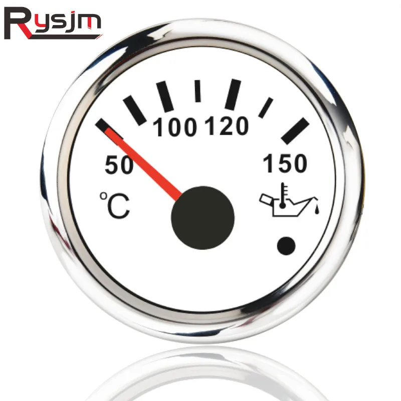 52mm Motorcycle Marine Car Oil Temp Gauge Temperature Meter With Red