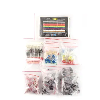

Metal Film Resistor Assortment Kit Led Diodes Electrolytic Capacitor Ceramic Set Transistor Pack Diy Electronic Components
