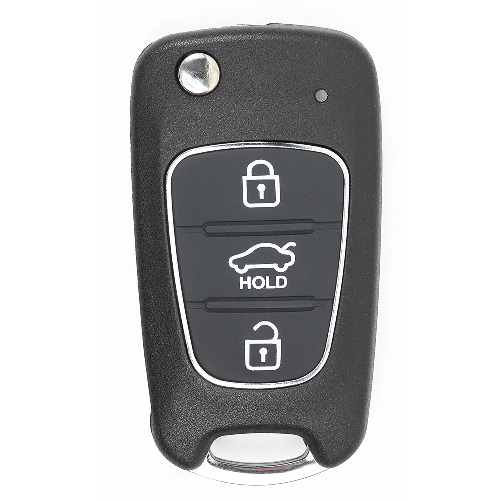 Keyecu Replacement Flip Folding Remote Car Key Fob 3 Buttons 433MHz ID46 Chip for Hyundai Accent 2011 2012 2013 2014