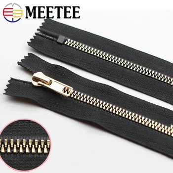 

Meetee 2/5pcs Close-End 20cm/Open-End 60cm 5# Resin Zipper for Jacket Coat Sewing Zips DIY Garment Textile Zippers Repair Kits