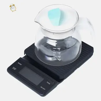 

ABS Plastic Wireless Household Coffee Weighing Scale LCD Kitchen Timing Scale Kitchen Scale LCD Electronic Scale High Precision