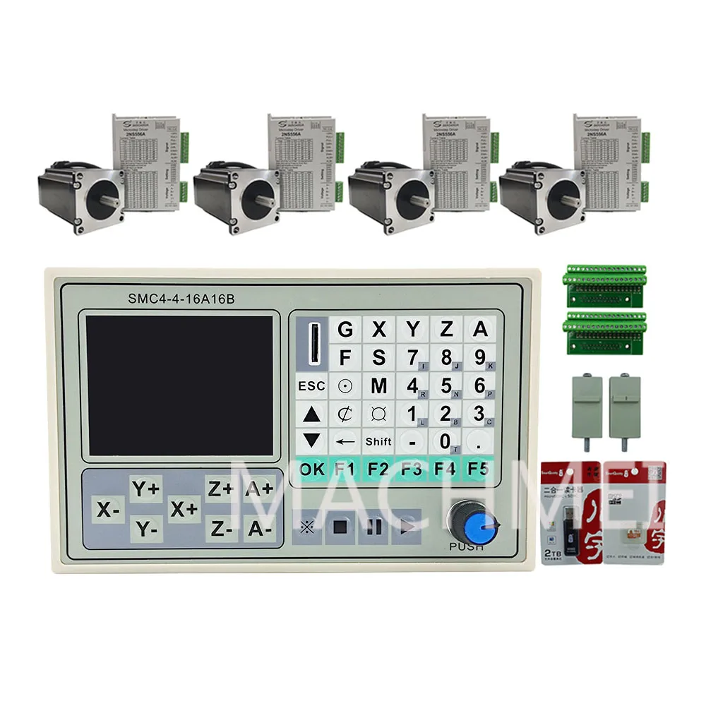 4  CNC Controller,50KHZ CNC 4  SMC4-4-16A16B offline CNC controller