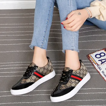 

HOT Women Sneakers Fashion Breathble Vulcanized Shoes Pu leather Platform Lace up Casual White Tenis Feminino Zapatos De Mujer 3