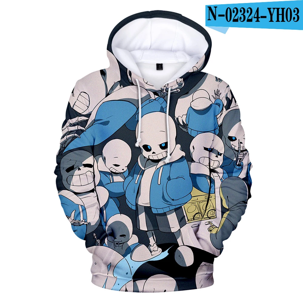 Толстовки с капюшоном для мальчиков и девочек толстовка 3D принтом Undertale мужчин