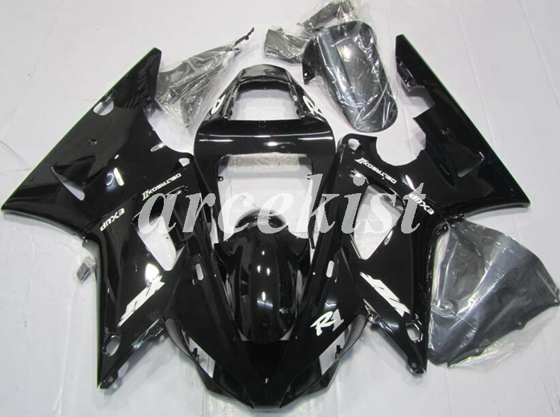 

New ABS Fairings Kits Fit For Yamaha YZF 1000 R1 00 01 YZF-R1 2000 2001 Motorcycle Fairing Body set Cowling Black flash