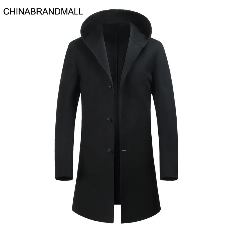 

Men Plus Fat Plus Size Woolen Cloth Male Fat Man Medium Length Money Business Leisure Double-sided What About With Cap