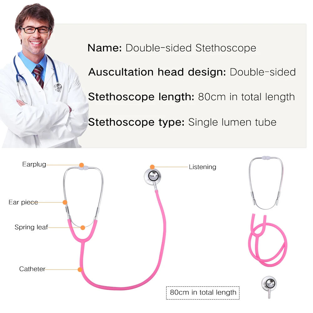 Medical Stethoscope Professional Stethoscope Medical Portable Nurse Tools Children's Doctor Equipment Student Nursing Medicine Veterinary Stetoscope