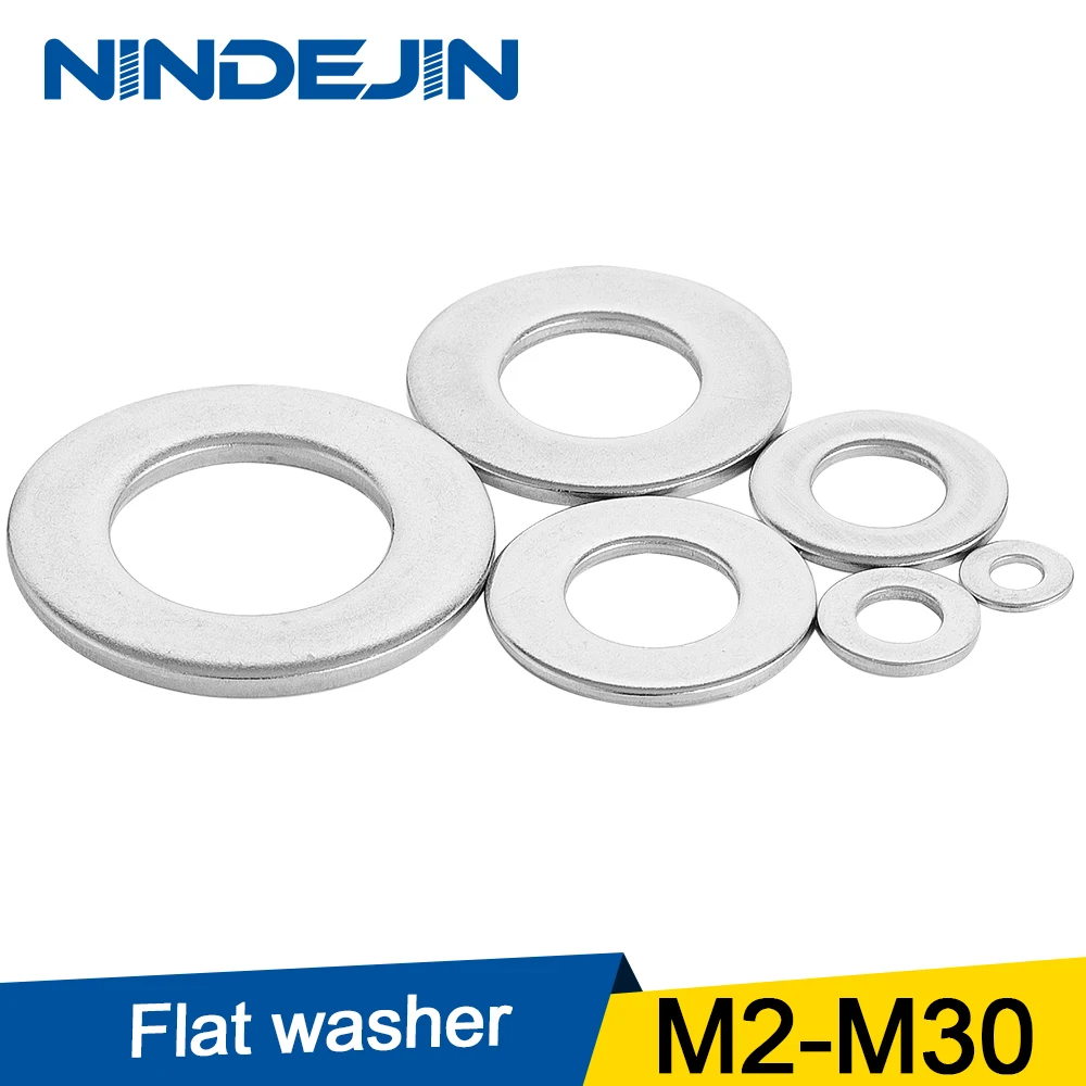 Плоские шайбы M2 M2.5/M14/M16/M18/M20/M22/M27 из нержавеющей стали простая шайба прокладки DIN125