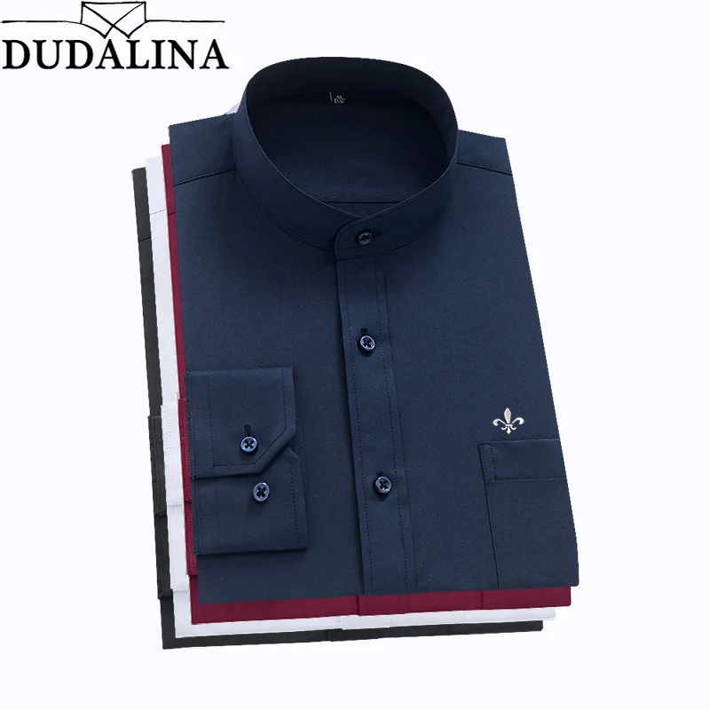 

Dudalina 2020 Camisa Social Masculino Dress Shirt Men Slim Fit Long Sleeve Casual Shirts Male Business Chemise Homme MANDARIN