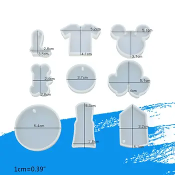 

UV Resin Decorative Crafts Mold DIY Pendant Key Chain Making Crystal Epoxy Molds
