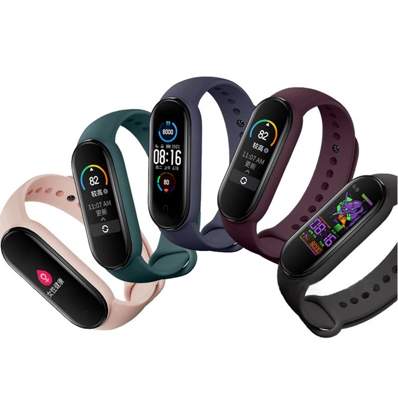 

Strap For Xiaomi Mi band 5 4 3 nfc print silicone wrist strap miband 5 Replacemet camouflage wristband for Mi band4 bracelet