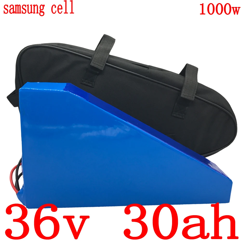 Best 36V 500W 1000W ebike battery pack 36V 30AH electric bike battery 36v Lithium ion battery use samsung cell with 42V 5A charger 0