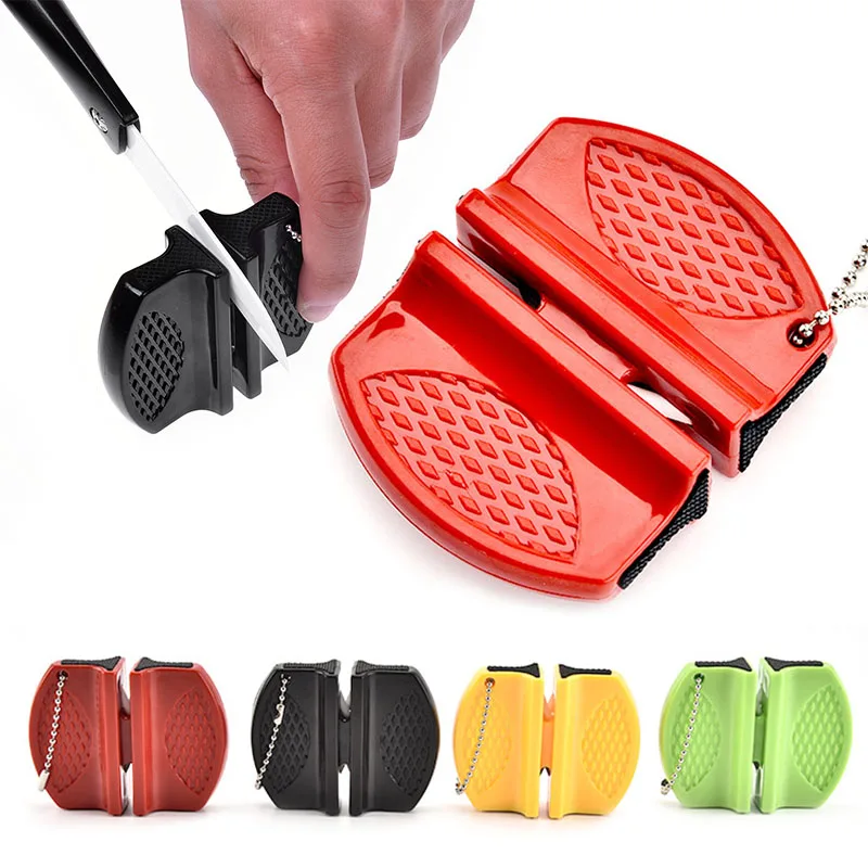 Mini Portable shell Ceramic Rod Tungsten Steel exquisite Sharpener Camp Pocket Home Kitchen Knife Tool random color | Спорт и