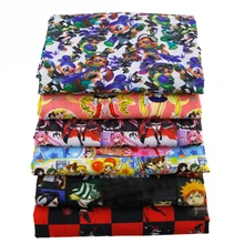50*140 см, мультяшный персонаж, пэчворк, принт, полиэстер, хлопок, ткань для ткани, детское постельное белье, домашний текстиль, швейное платье, c423