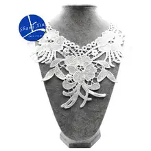 Водорастворимое кружево своими руками цветочный воротник полиэстер вышивка воротник Поддельный Воротник трехмерная полые вышивка воротник