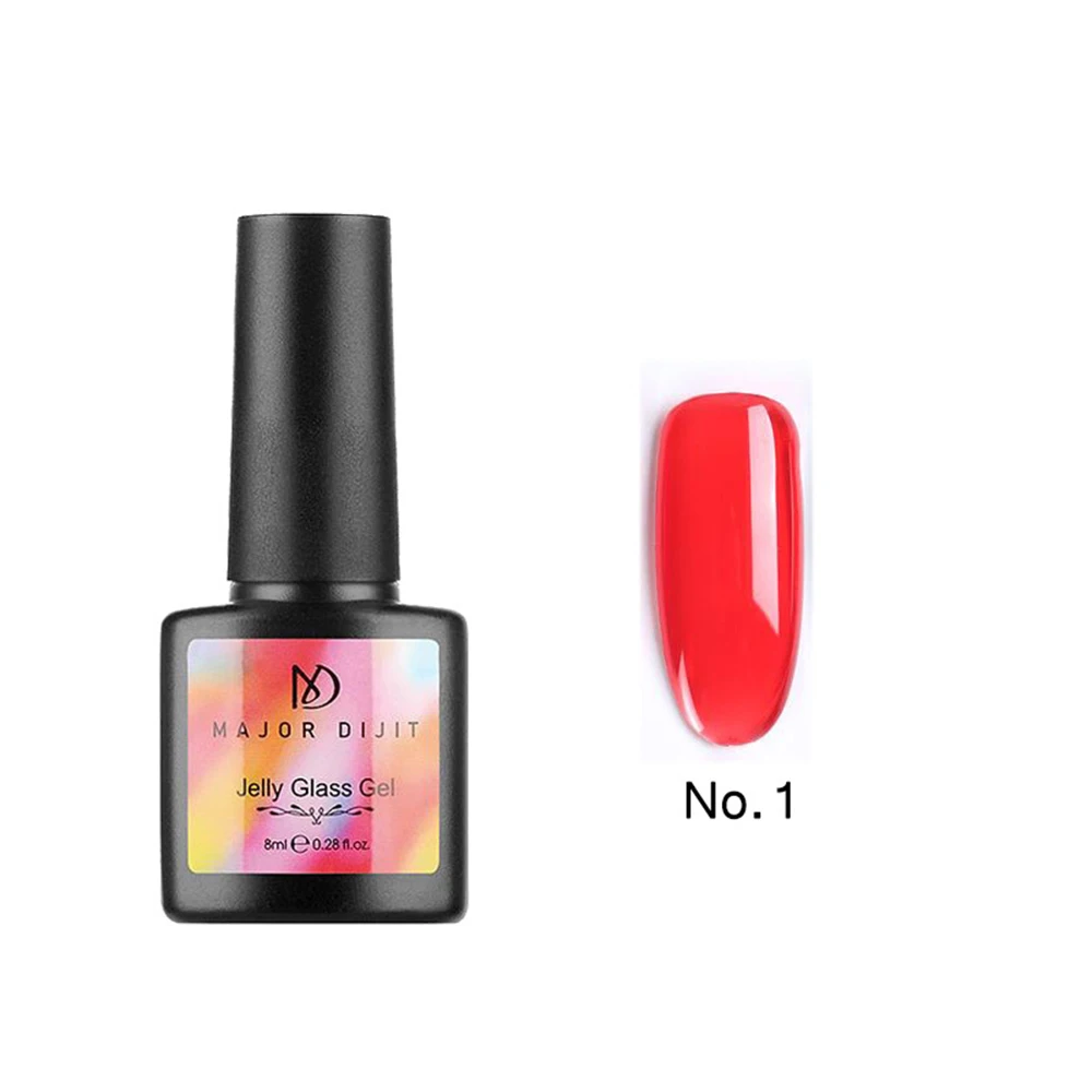 6 цветов желе стекло гель для ногтей летний атрибут УФ лак для ногтей замочить от DIY гладкий прозрачный лак для маникюра инструмент - Цвет: red
