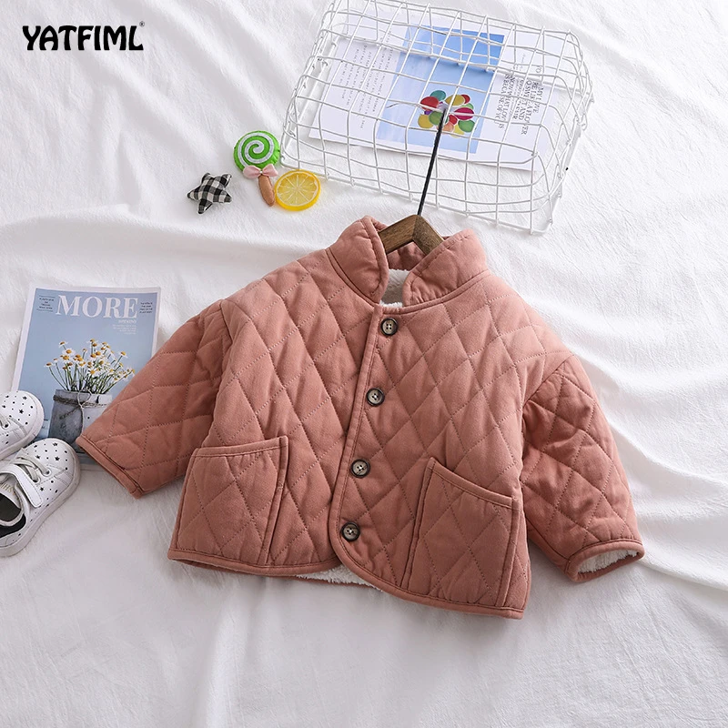 YATFIML/зимние куртки для мальчиков детская одежда, куртки детские пальто Одежда для маленьких мальчиков и девочек хлопковые пальто для От 0 до 3 лет