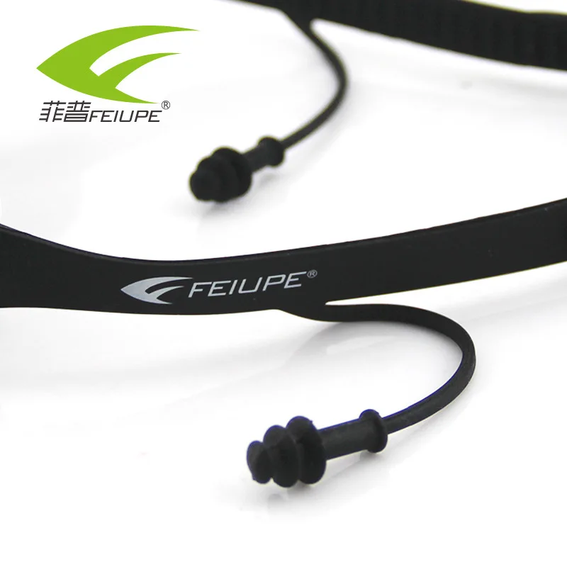 

Profession Goggles Waterproof Anti-fog Women's Swimming Earplug Glasses Men's High-definition with Myopia One-piece Set