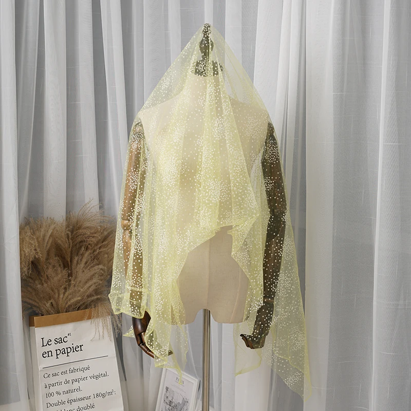 Рождественское украшение для домашнего шитья ткань мягкая сетка Флора ткань тюль для шитья сценические наряды и платье M82