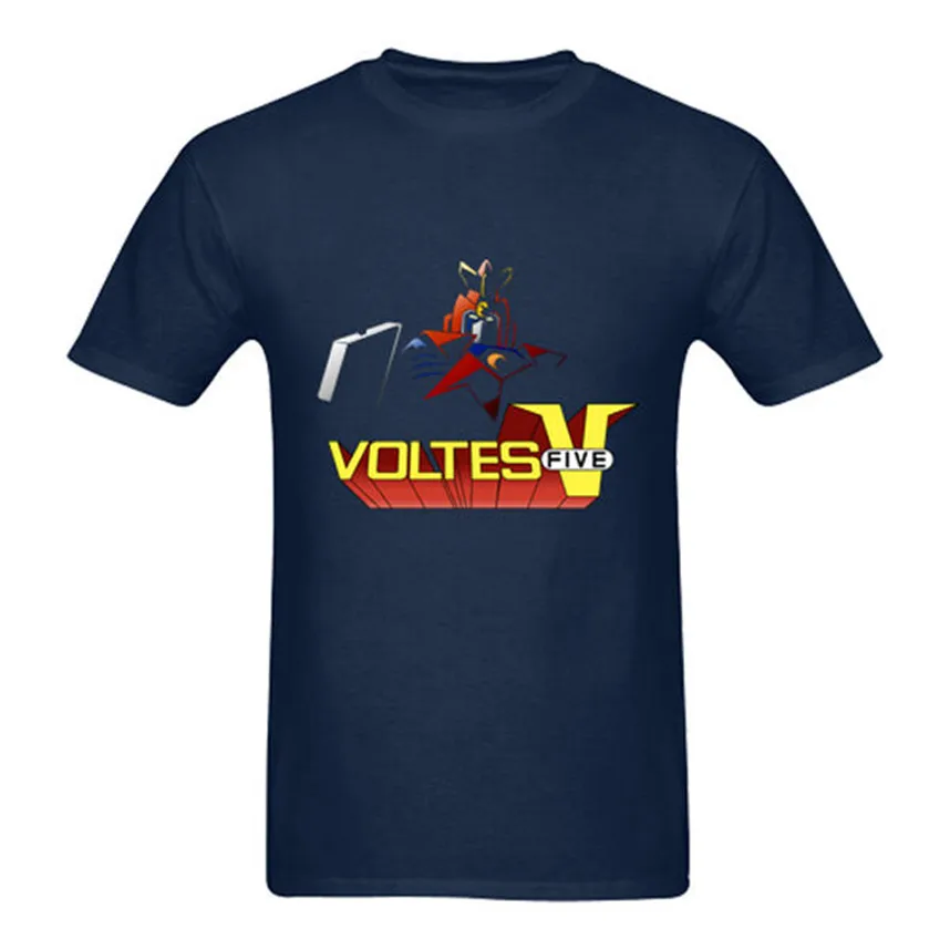 

New Robot Anime Voltes V Dark Blue Men's T Shirt Size S 5XL Funny Tee Tshirt