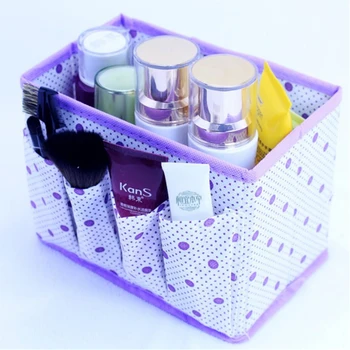 

Large Capacity Foldable Make Up Cosmetics Storage Box 2020 New Dresser Desktop Cosmetic Makeup Organizer Hot Sale Container Bag