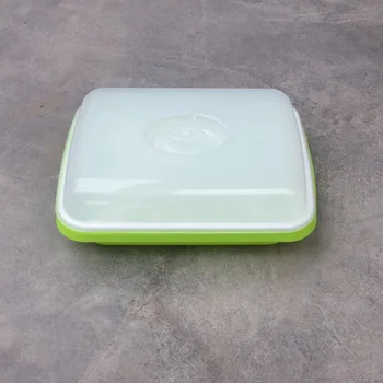 

2pcs Seed Sprouting Set Soil-Free Sprouter Tray with Lid Hydroponics Germination Tray for Wheatgrass Soybean Mung