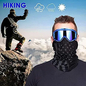 

2 Pcs Multi-functional American Flag Face Bandana Helmet Camping Halloween Neck Face Paintball Ski Sport Headband 2020 #8