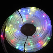 Солнечный Медный провод лампы строка радуги трубки освещение цепи наружная Рождественская декорация, Водонепроницаемый разноцветными огоньками 100LED производ