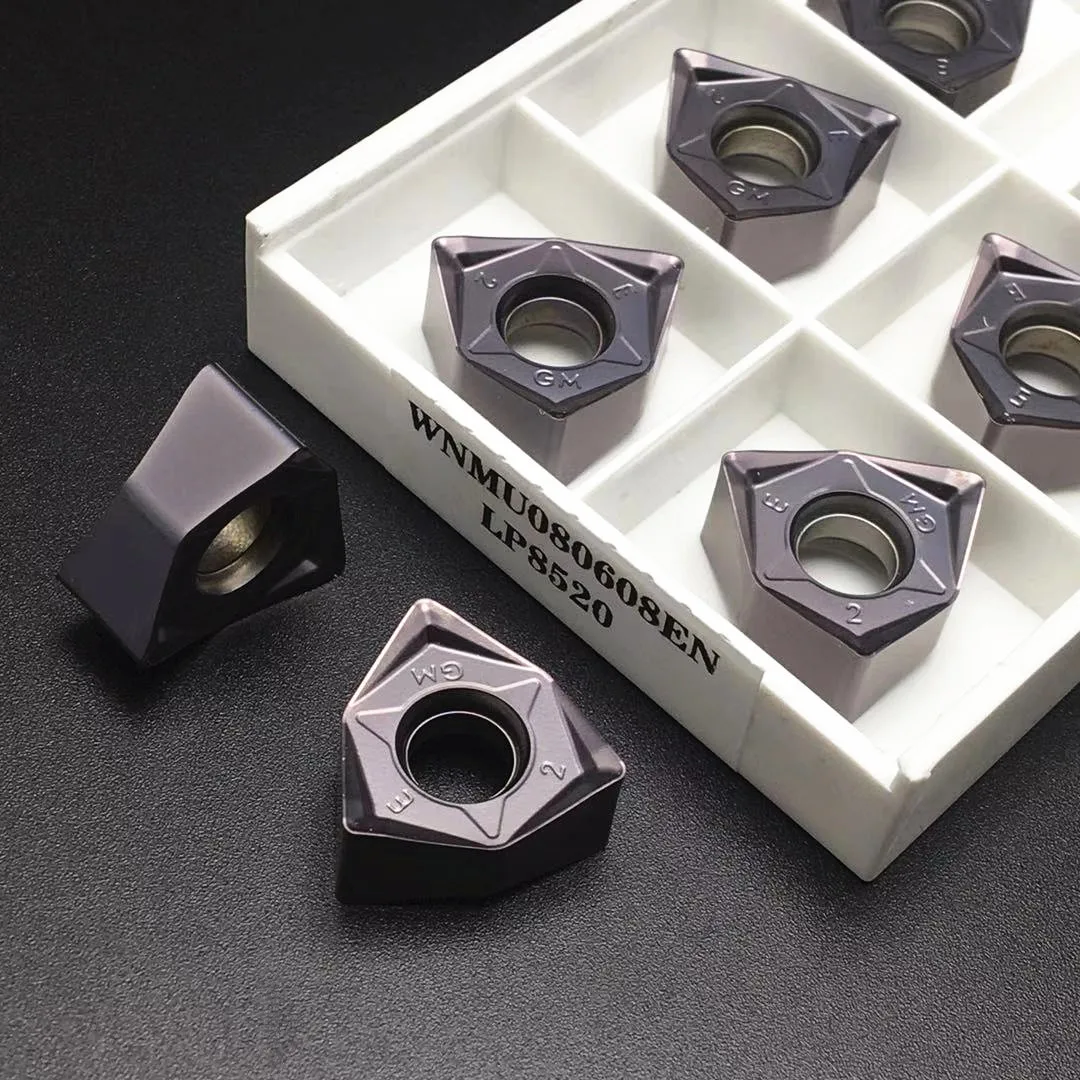 Твердосплавный внешний токарный инструмент WNMU080608, фреза, лезвие, булавка, Фрезерный инструмент, обработка металла для MFWN900, режущая головка