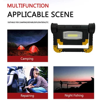 

NEW LED Searchlight 150W Portable Spotlight Waterproof Work Light Working Lamp Handy Light Use 4XAA Battery