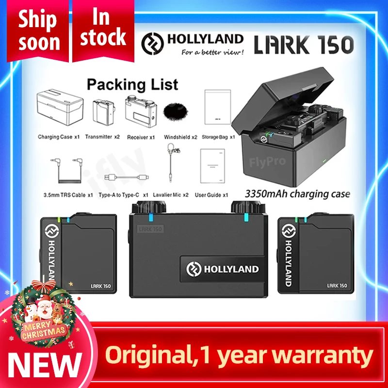 Hollyland Lark 150 Беспроводная микрофонная система RX TX комплект портативный мини