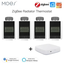 Tuya ZigBee 3,0 Intelligente Thermostat Heizkörper Ventil Hause Thermostat Heizung TRV Voice Control mit Alexa Google hause Smart Leben